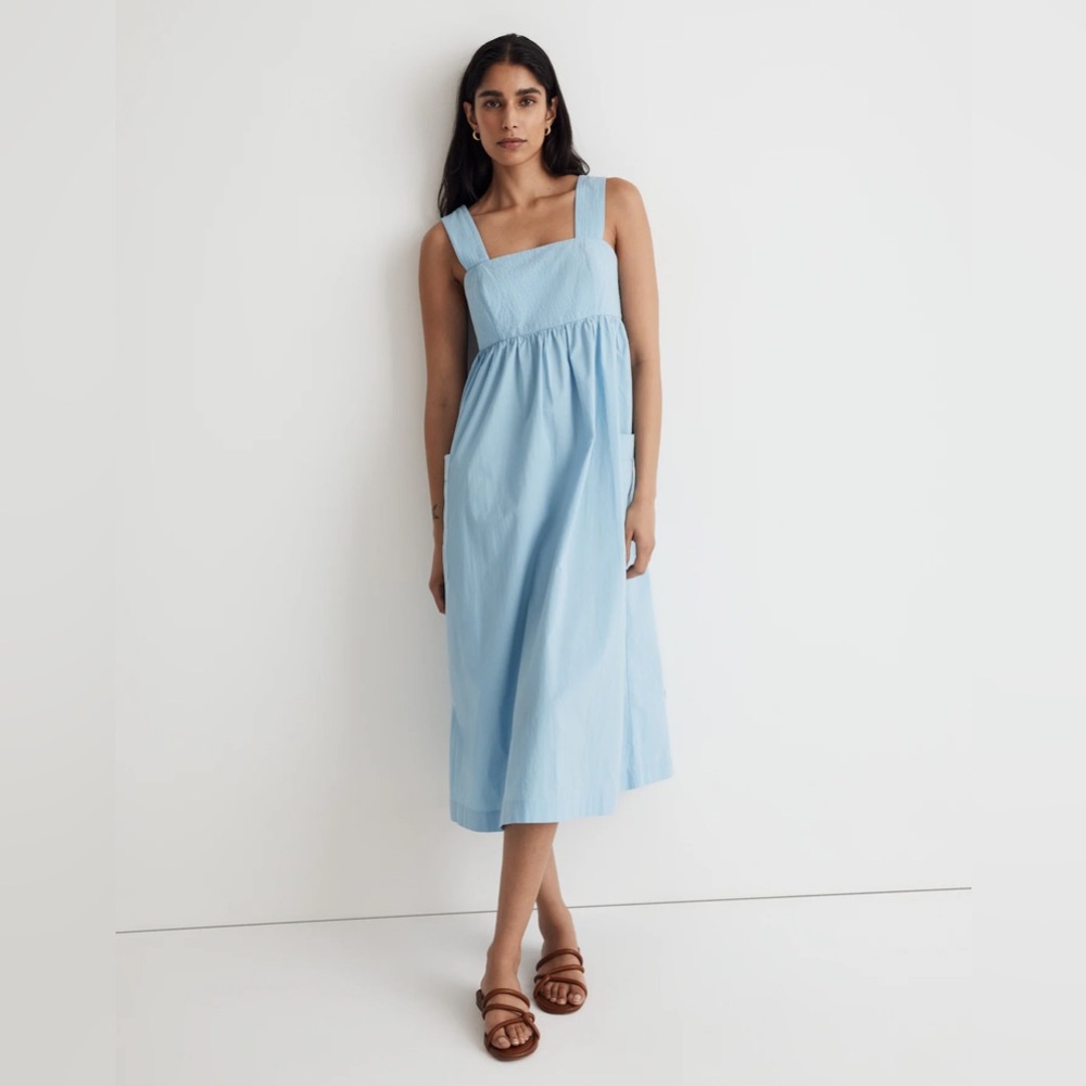 Madewell - Cutout-Back Empire Midi Dress - size 8